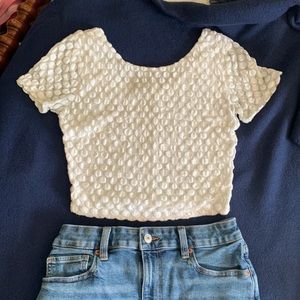 White crop top